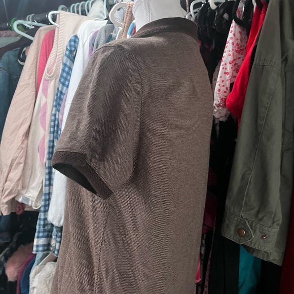 men’s collared brown shirt - Picture 3 of 4